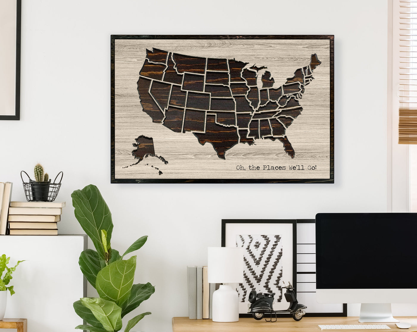 US Map Home Wall Sign