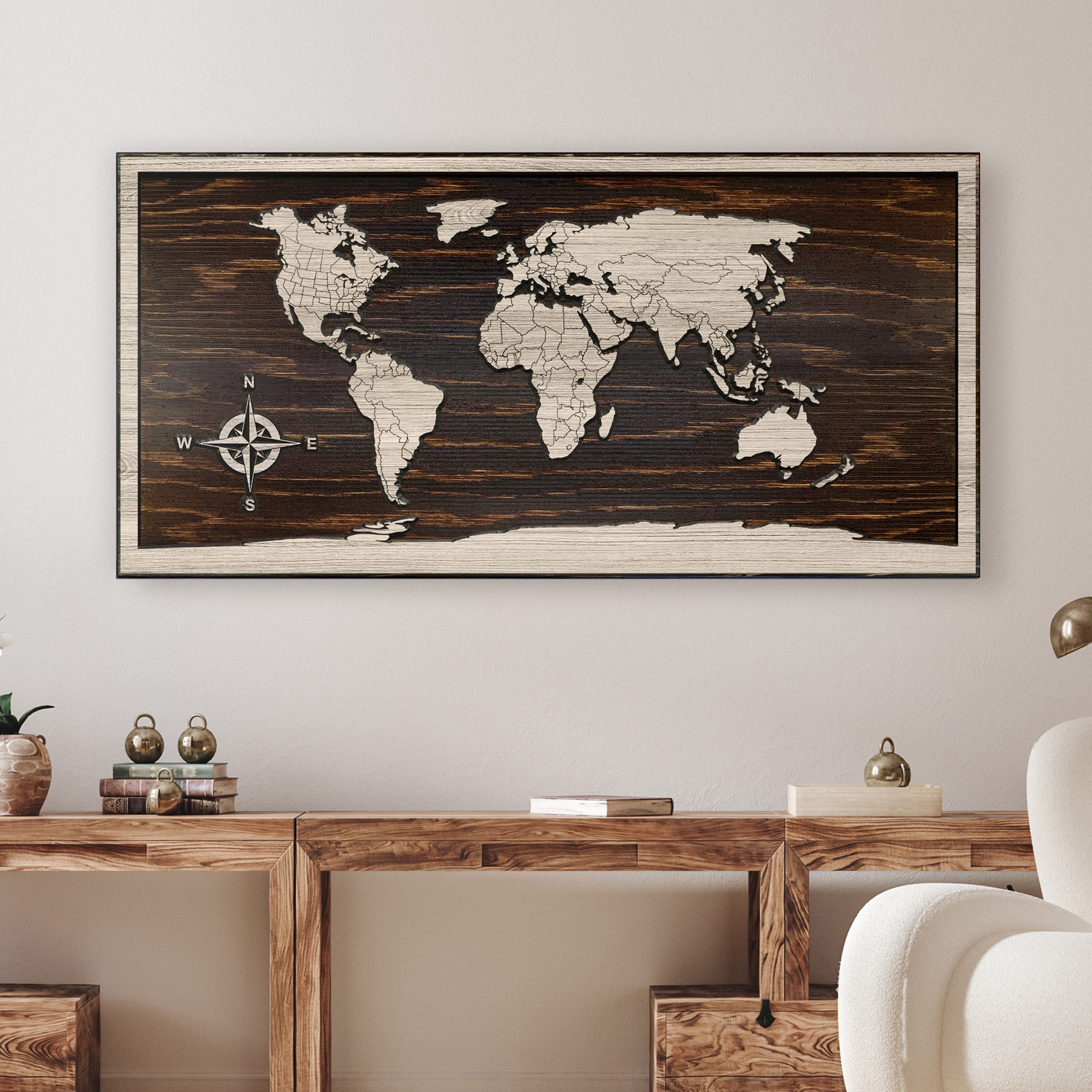World Map Wall Art - No Text