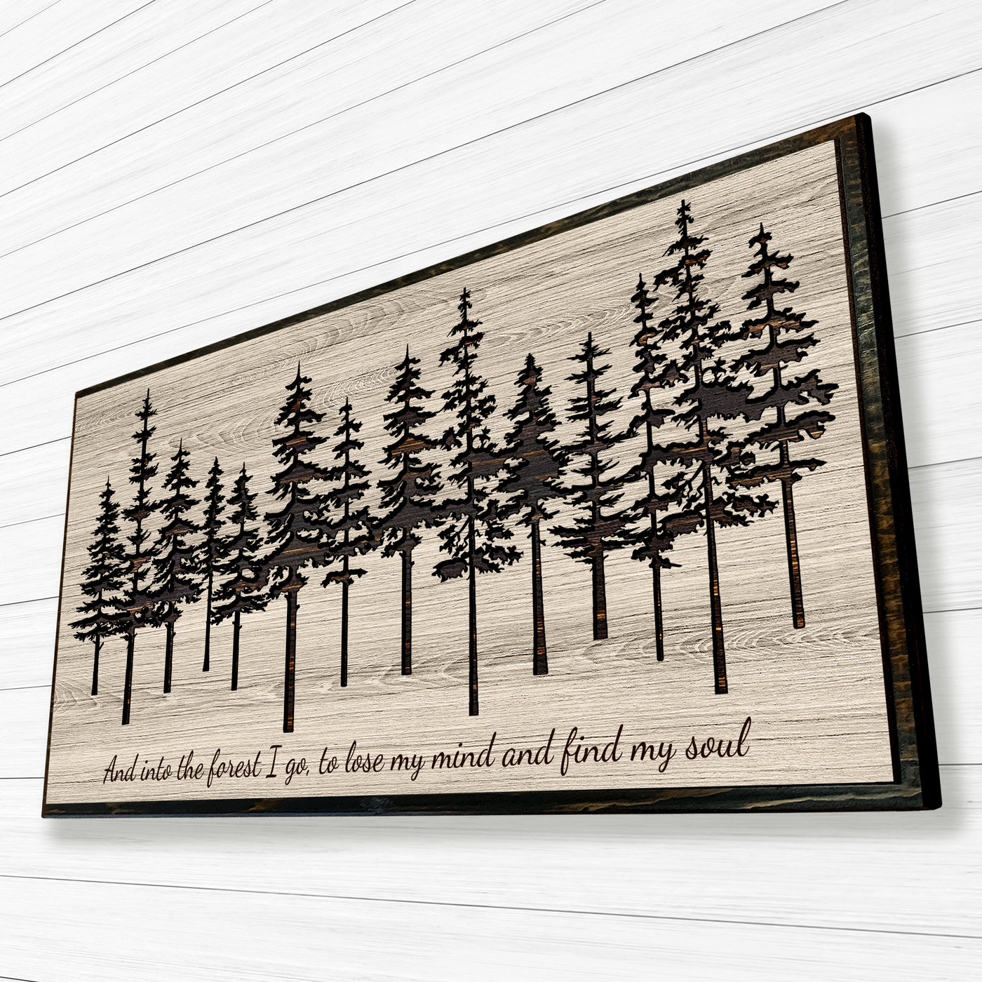 Pine Tree Forest Wood Wall Art