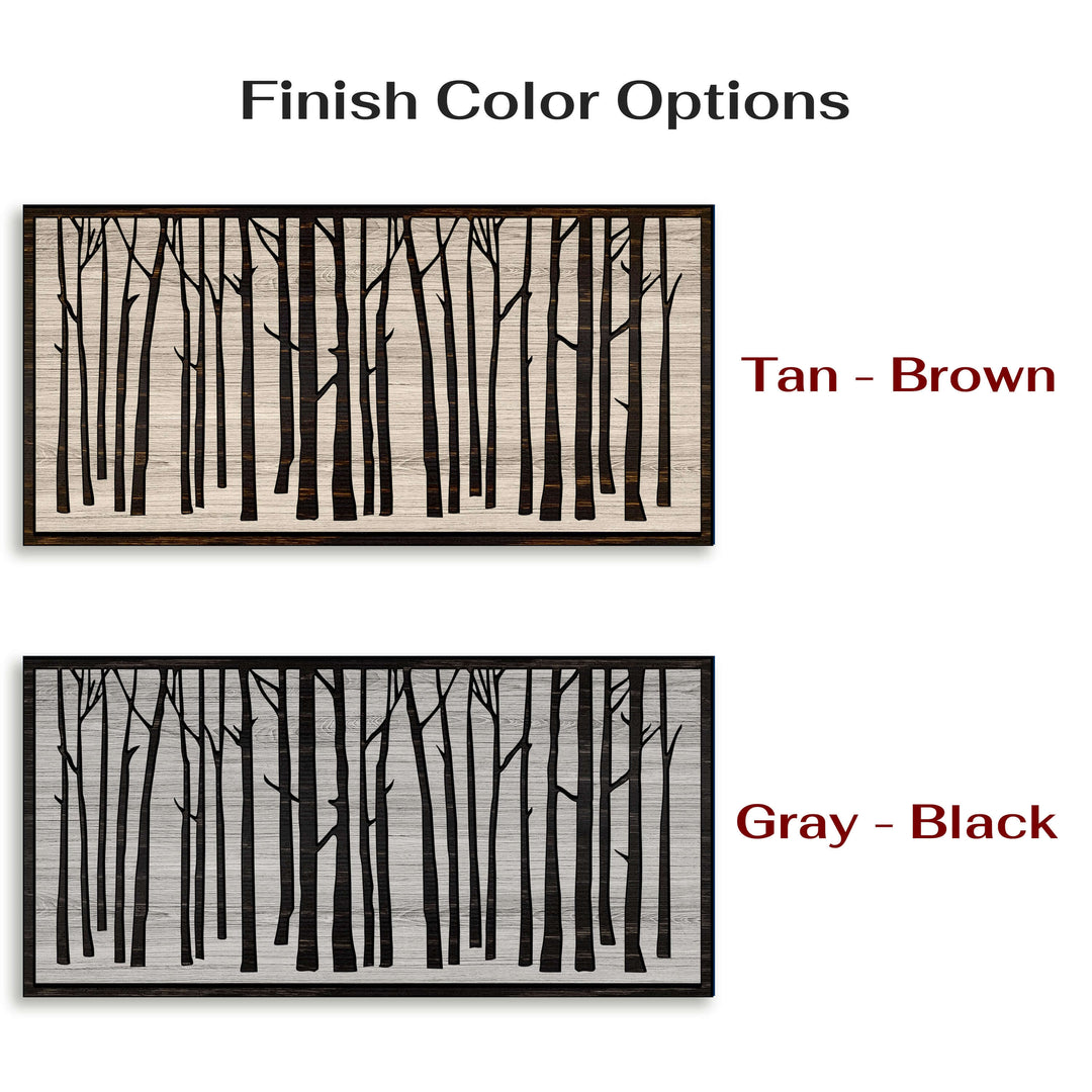 Custom birch tree wood wall art. Dimensional wood wall art handcrafted in the United States. Made from wood and expertly crafted with intricate details, these pieces bring the beauty of nature indoors. Whether you&