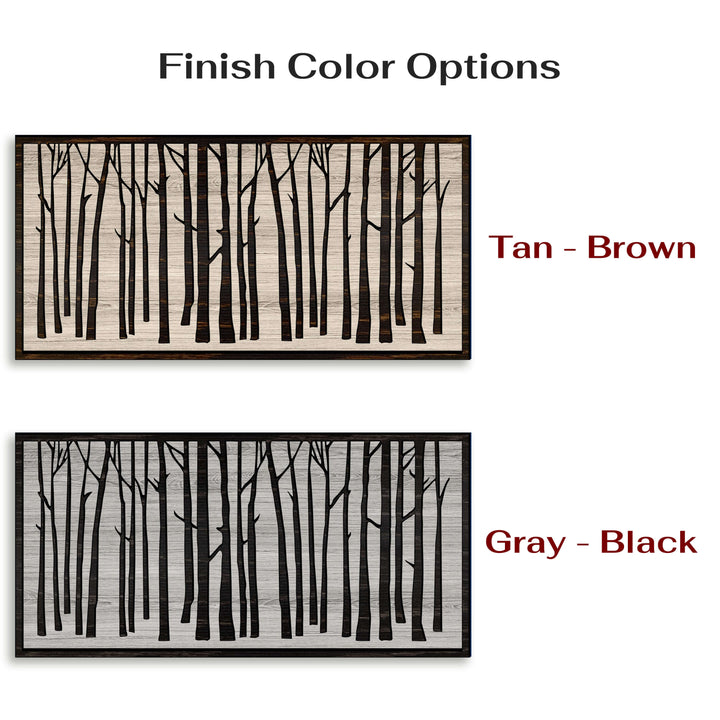 Custom birch tree wood wall art. Dimensional wood wall art handcrafted in the United States. Made from wood and expertly crafted with intricate details, these pieces bring the beauty of nature indoors. Whether you&