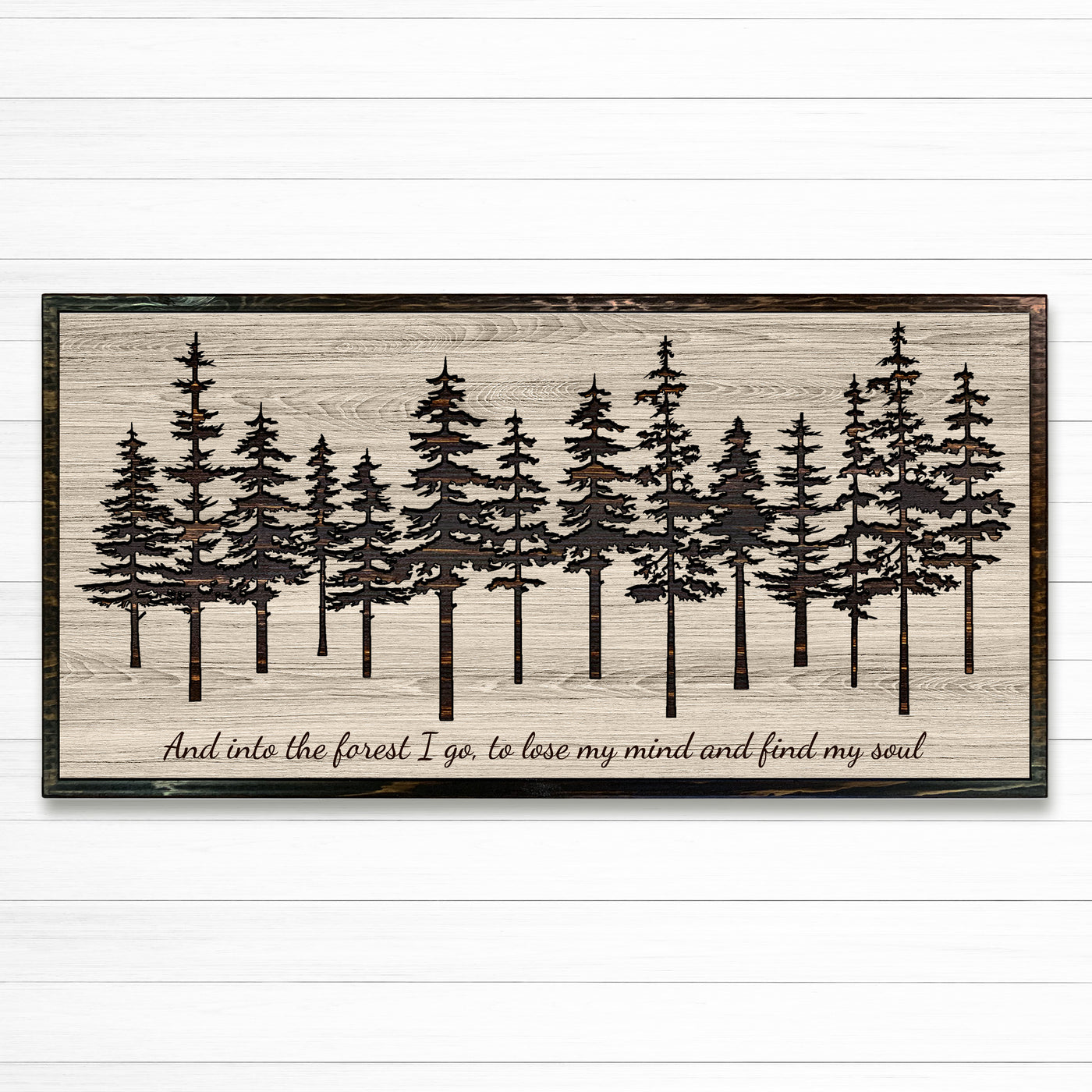 Pine Tree Forest Wood Wall Art