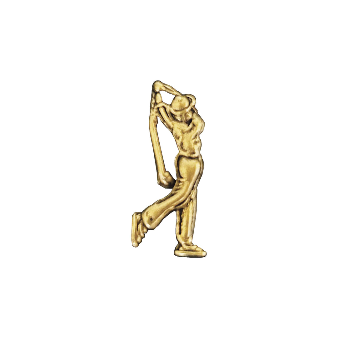 Golfer push pin for push pin travel maps. Solid metal and lead free, these push pins are excellent for marking travels on a push pin map, or use them as a Lapel pin.