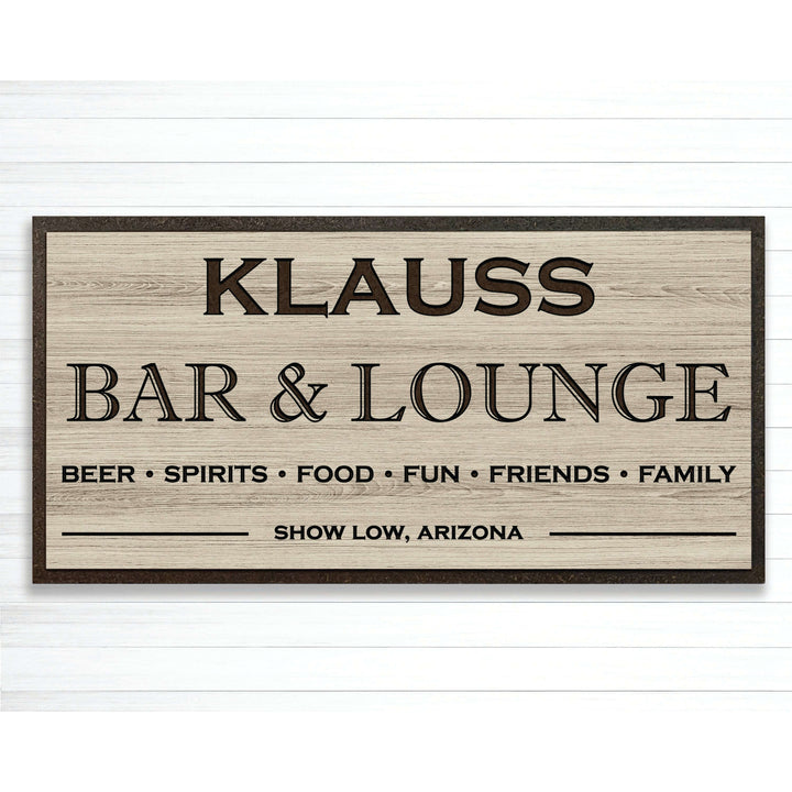 custom cnc carved wood sign for sports bar or man cave