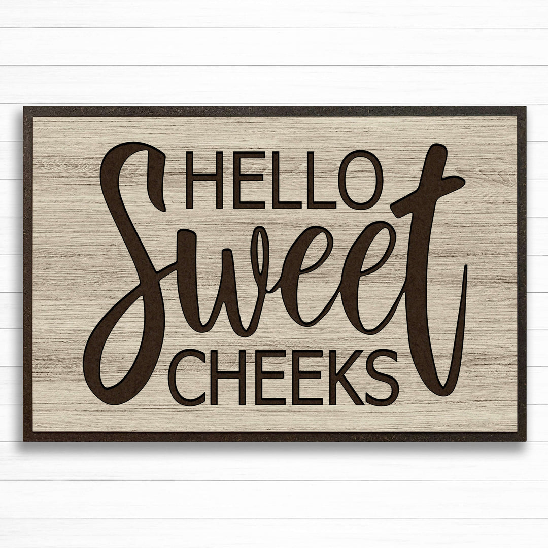 Bathroom Wall Decor - Rustic Vintage Wood Farmhouse Sign