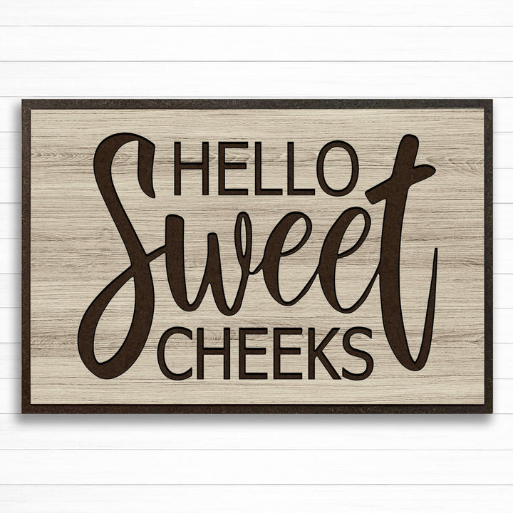 Bathroom Wall Decor - Rustic Vintage Wood Farmhouse Sign