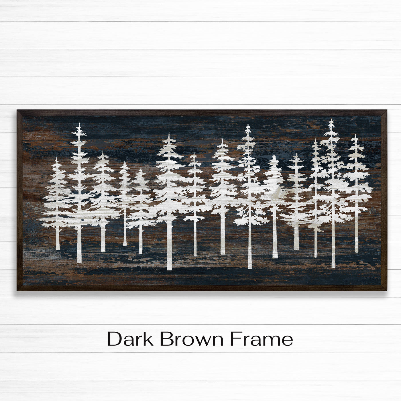 Framed Pine Tree Forest Art