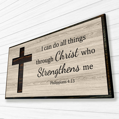 Custom scripture wood wall art with a carved cross of jesus. Religious and inspiration wall decor for any room. Church and sanctuary wall art.