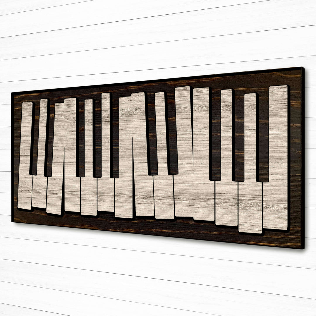 Abstract piano keys wood wall art that is carved into wood. This makes for an excellent gift idea for pianists and musicians. Custom wood wall art at home wall decor for music studios.