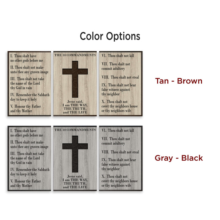 10 Commandments Custom Wood Wall Art - Spiritual and Religious wall hanging