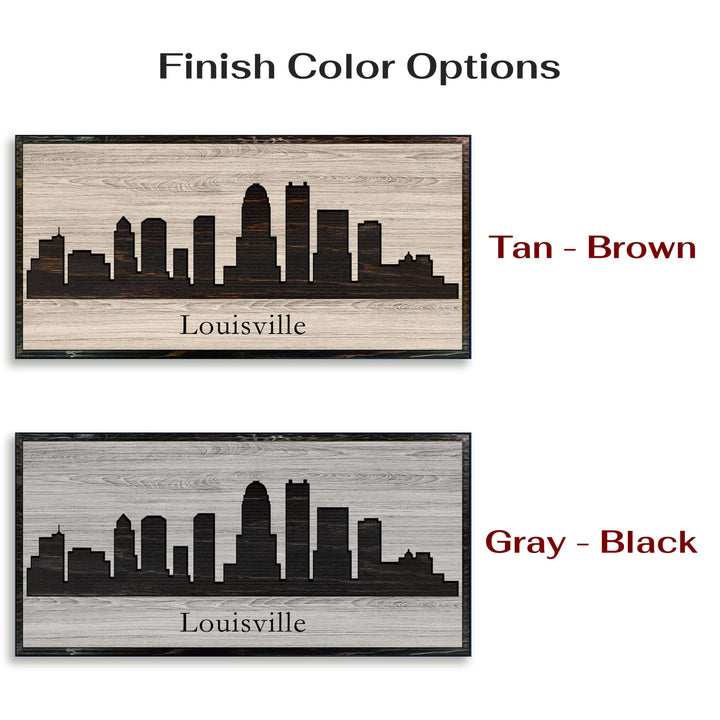 Louisville Kentucky city skyline wood all art. Custom carved into solid wood and features Howdy Owl&