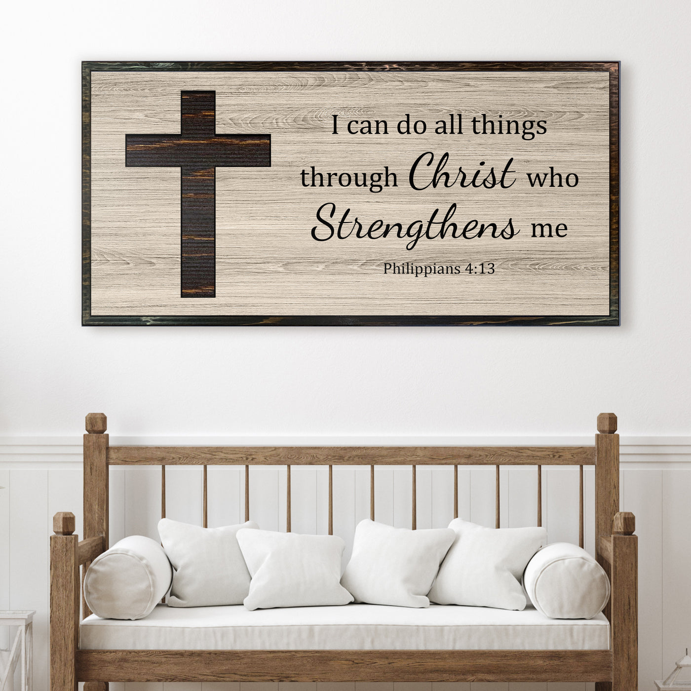 Custom scripture wood wall art with a carved cross of jesus. Religious and inspiration wall decor for any room. Church and sanctuary wall art.