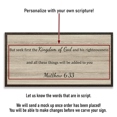 custom scripture and religious wood scripture sign