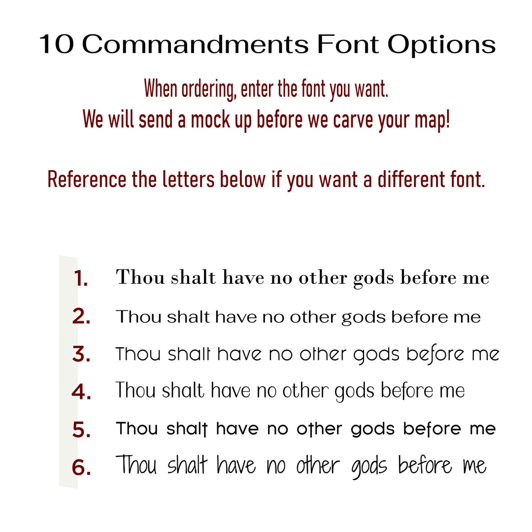 10 Commandments Custom Wood Wall Art - Spiritual and Religious wall hanging