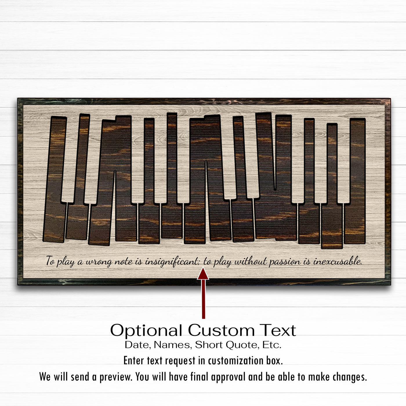 Abstract piano keys wood wall art that is carved into wood. This makes for an excellent gift idea for pianists and musicians. Custom wood wall art at home wall decor for music studios.