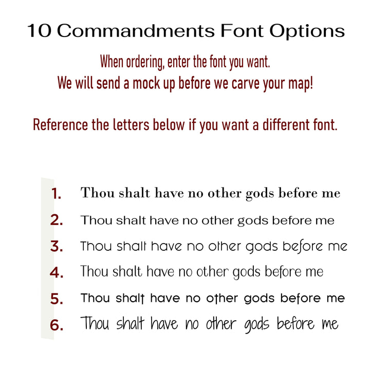 10 Commandments Custom Wood Wall Art - Spiritual and Religious wall hanging