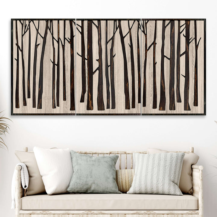 Birch &amp; Aspen Tree Art
