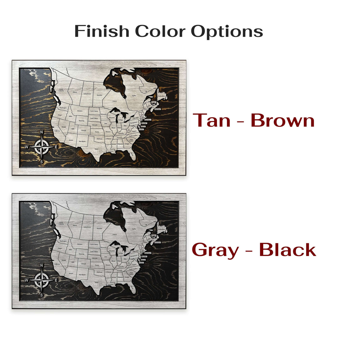 US &amp; Canada Map