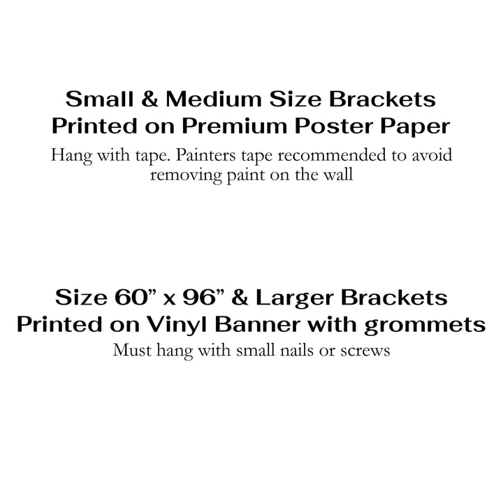 Extra large, supersized march madness bracket poster or vinyl banner. Great for kids to write on it with permanent marker. Interactive sports vinyl banner.