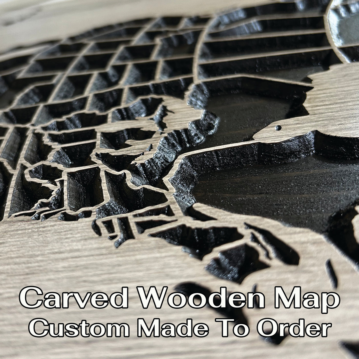 US & Canada push pin map. Carved wooden map. Dimensional 3D wood wall art that is push pin friendly to mark travels. Excellent birthday or anniversary gift idea.