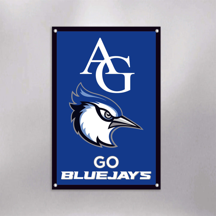 Ashland-Greenwood Bluejays vinyl banners to support AGPS student athletes and activity members. A portion of all proceeds go to the Ashland Chamber of Commerce