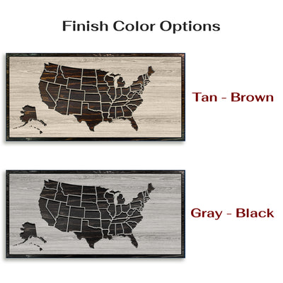 Custom wood carved football stadium travel map with Howdy Owl signature finish handcrafted in Ashland, Nebraska