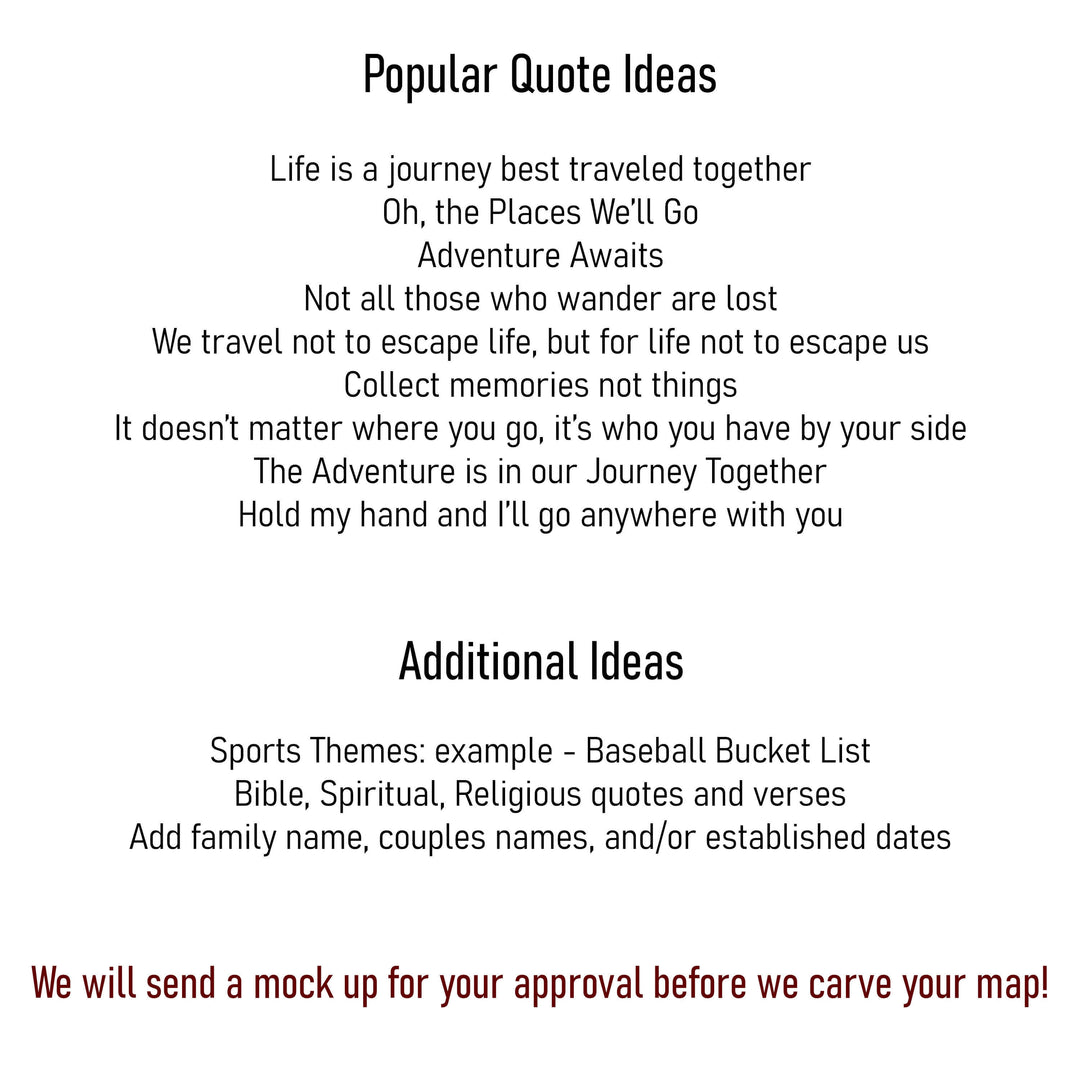 us push pin map wood wall art with custom spiritual or religious verse