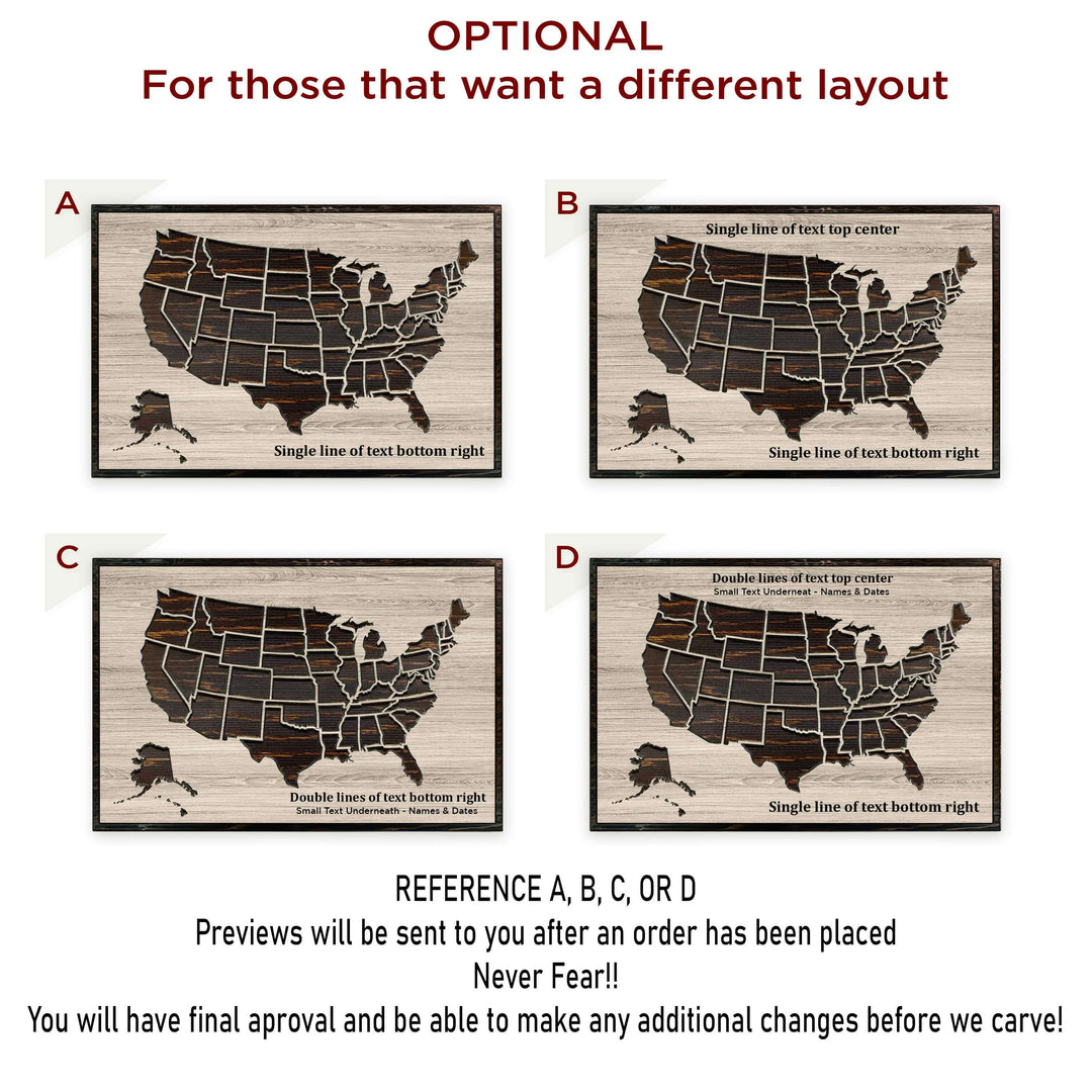 us push pin map wood wall art with custom spiritual or religious verse