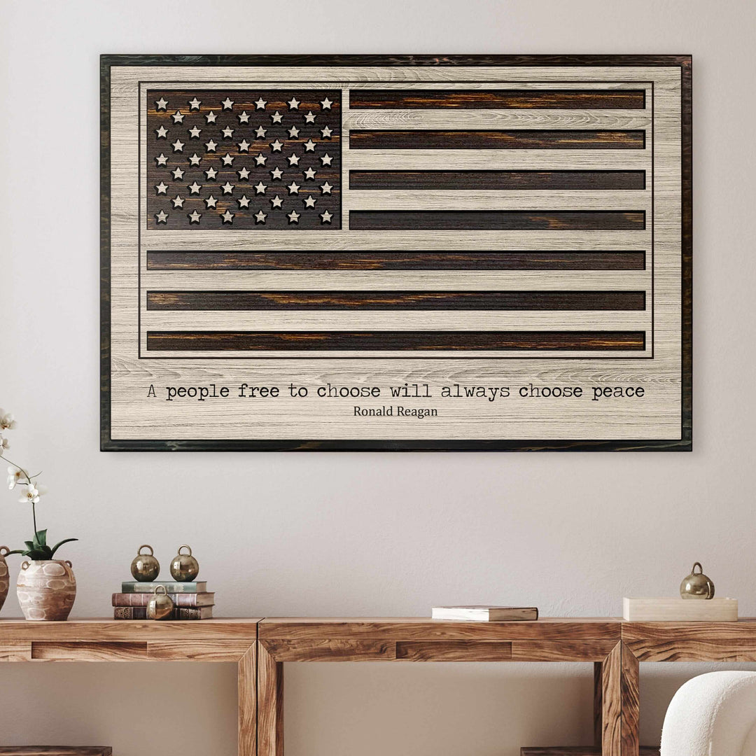 custom carved american flag wood wall art