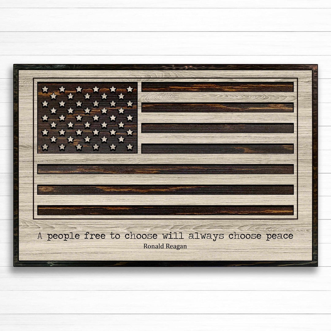 custom carved american flag wood wall art