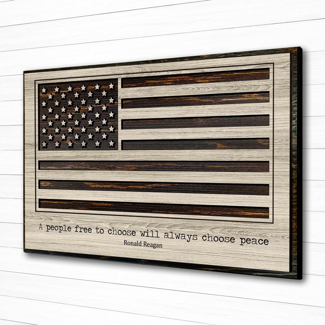 custom carved american flag wood wall art