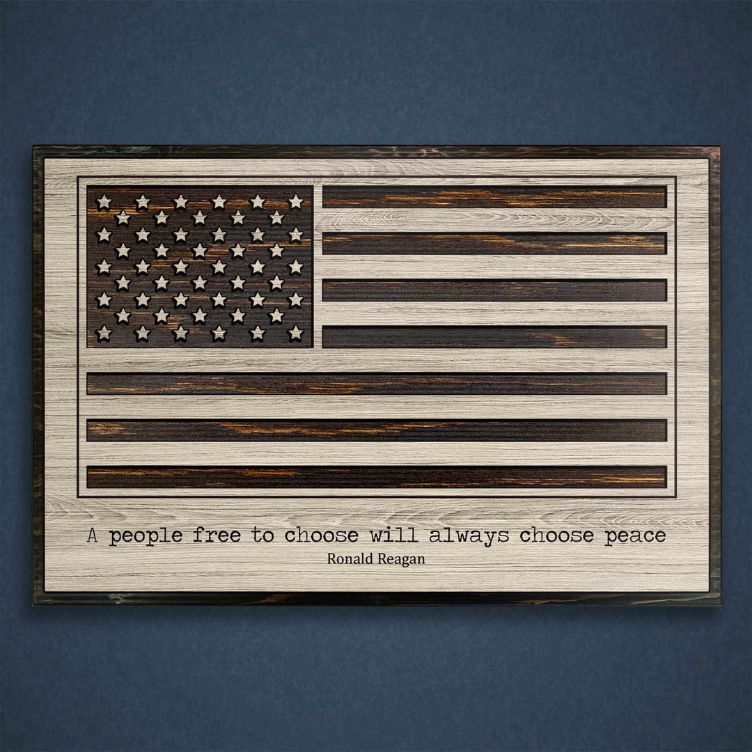 custom carved american flag wood wall art