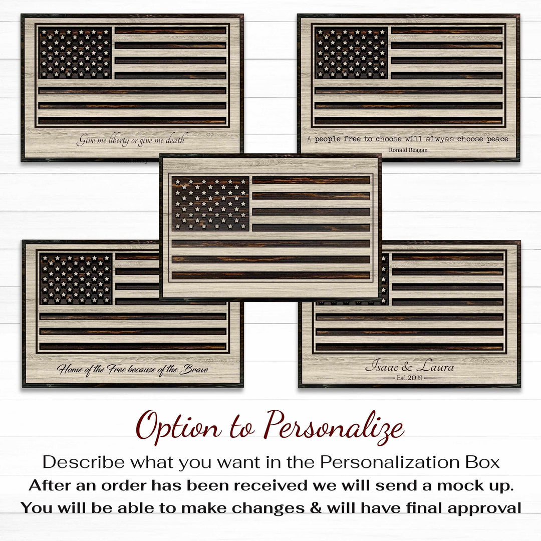 custom carved american flag wood wall art