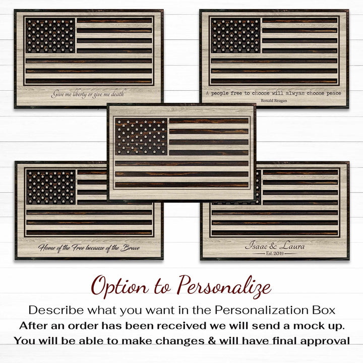 custom carved american flag wood wall art
