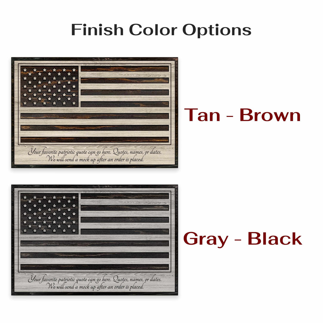 custom carved american flag wood wall art