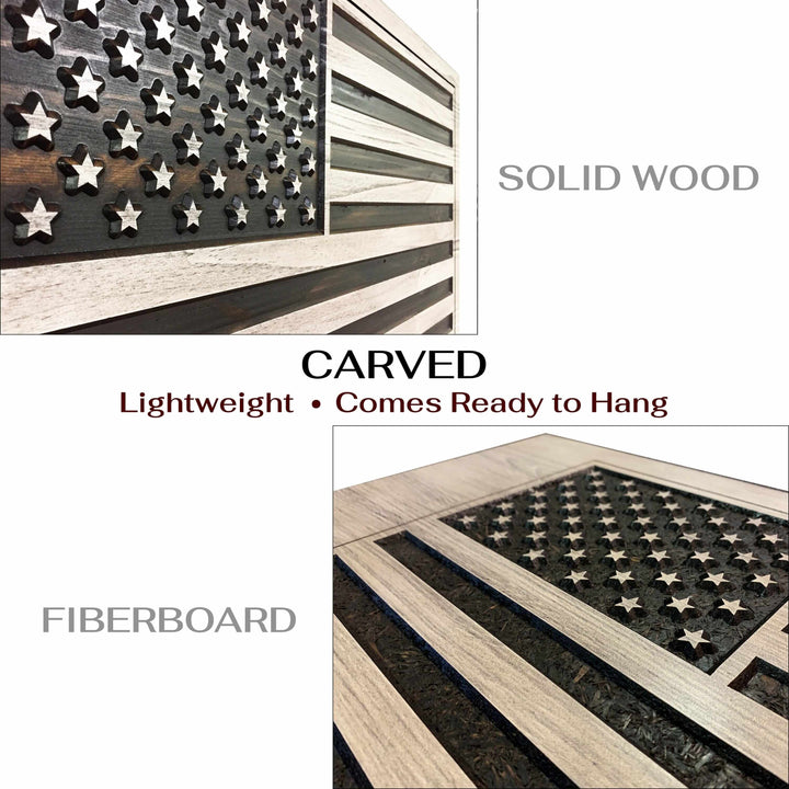 custom carved american flag &amp; 10 commandments wood wall art. Spiritual and patriotic wall decor for Veteran&