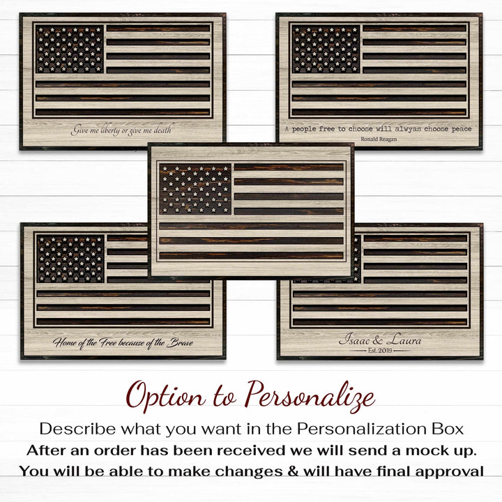 custom carved american flag wood wall art