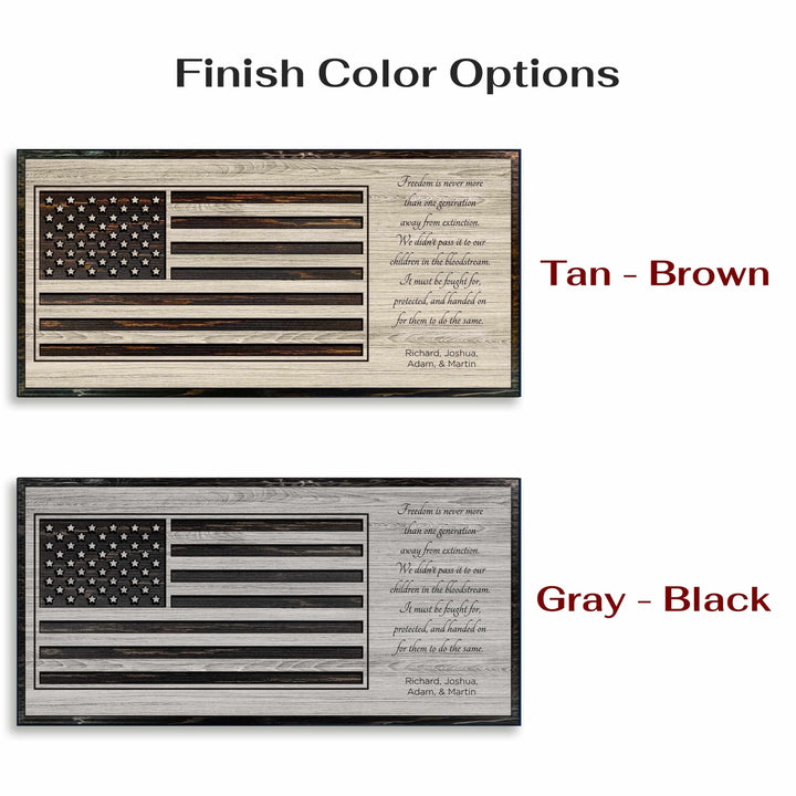 custom carved american flag wood wall art in honor of our war veterans