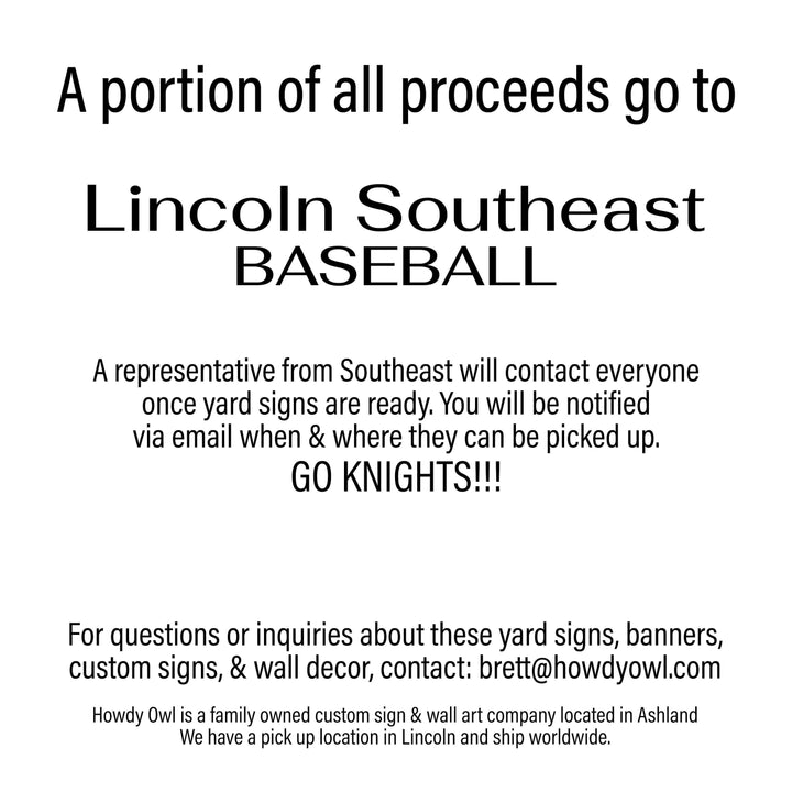Lincoln Northeast Rockets personalized custom yard signs for sports and activity members