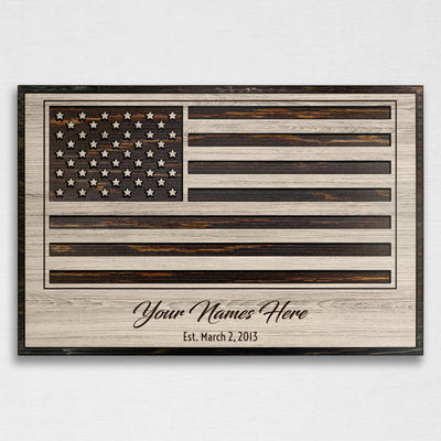 custom carved american flag wood wall art