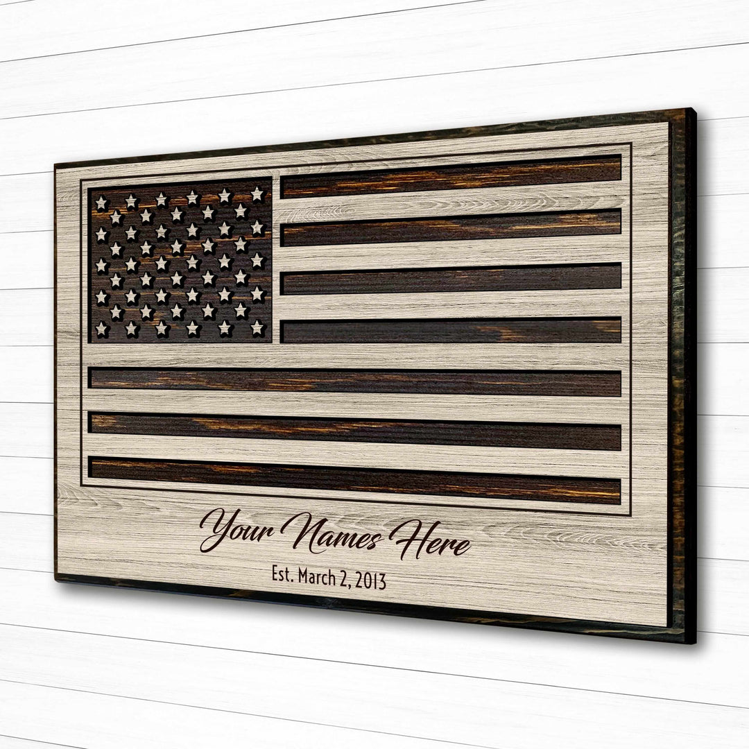 custom carved american flag wood wall art