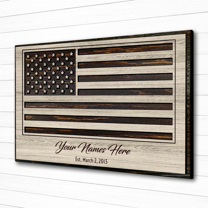custom carved american flag wood wall art