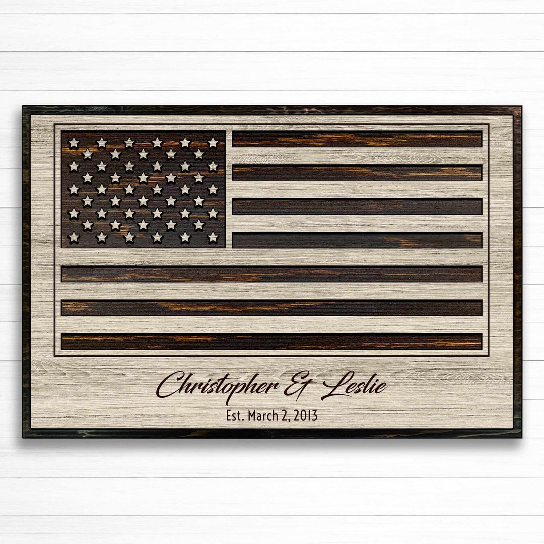 Name &amp; Established Date American Flag Howdy Owl 