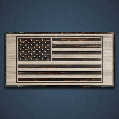 18+ American Flag Wooden Art