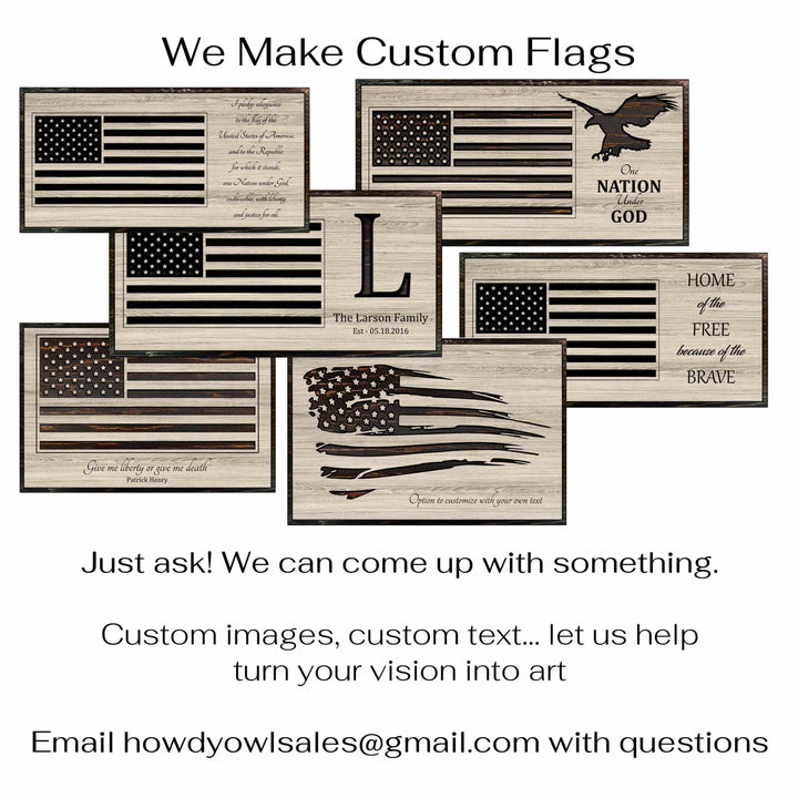 custom carved american flag wood wall art
