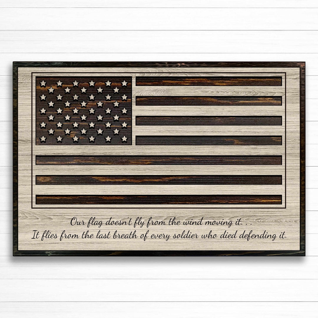 custom carved american flag wood wall art