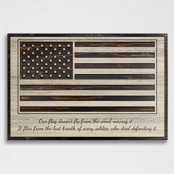 custom carved american flag wood wall art