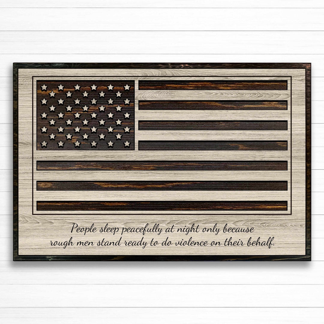 custom carved american flag wood wall art