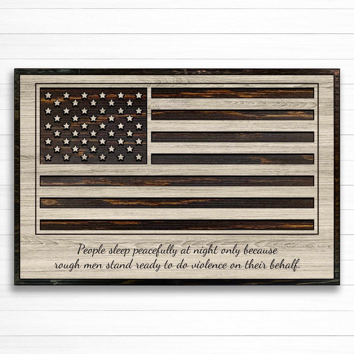 custom carved american flag wood wall art