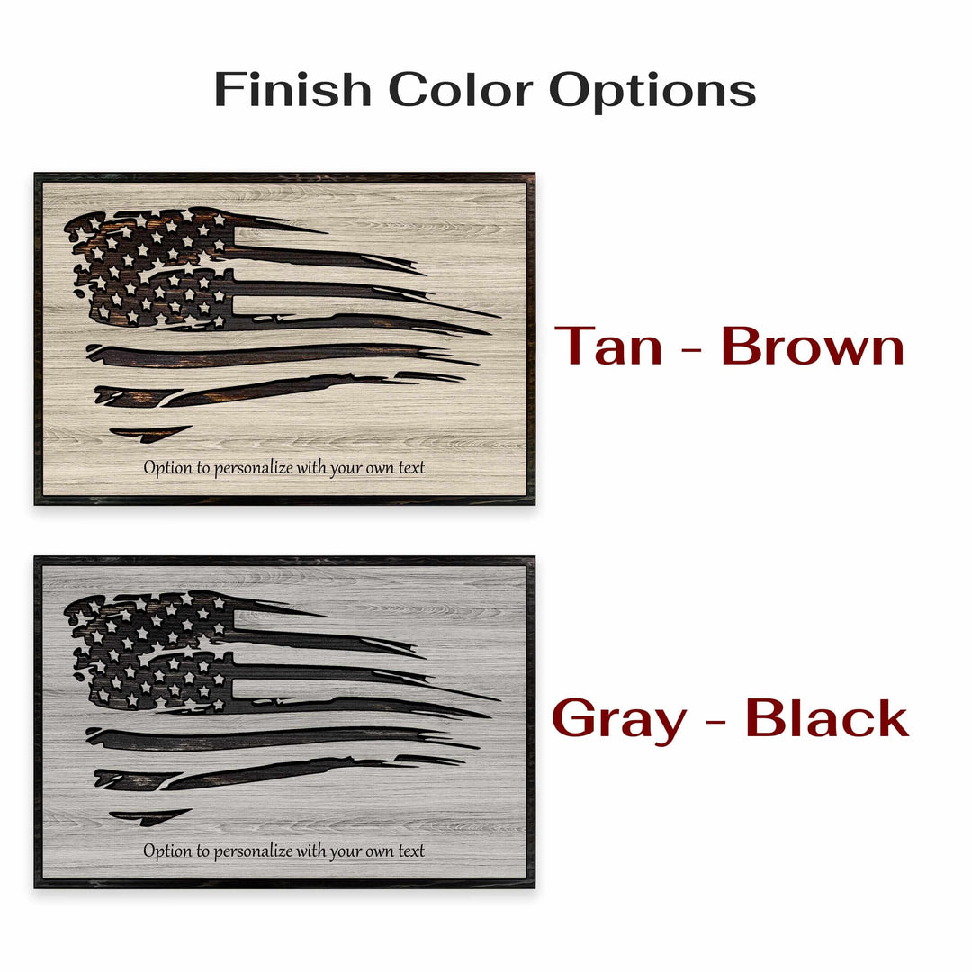 custom carved american shred flag wood wall art